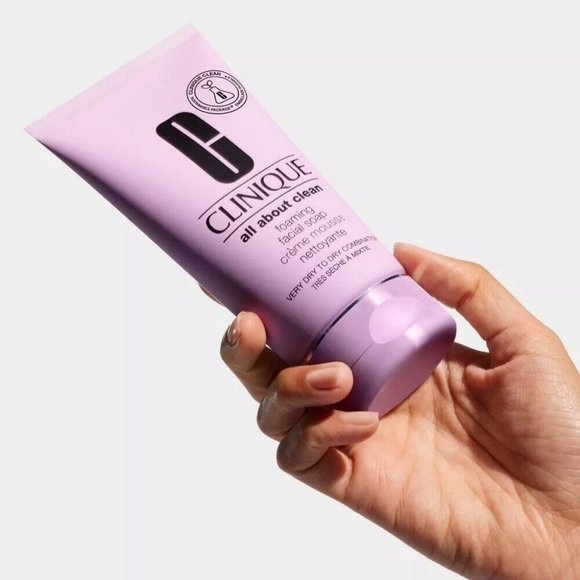 CLINIQUE All About Clean Foaming Facial Soap, 5 oz Full Size - Picture 2 of 5